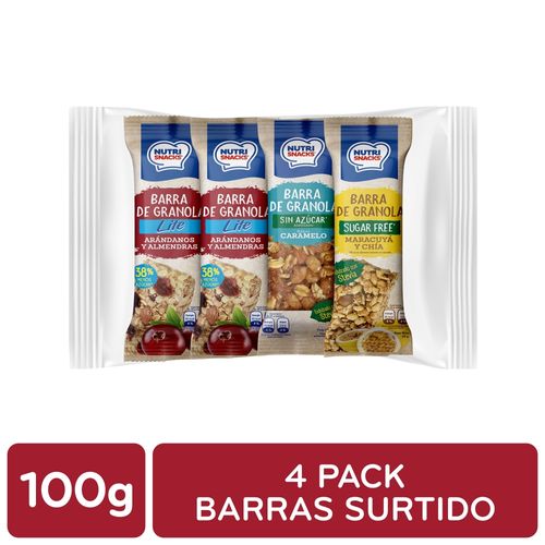 Barras de granola Nutrisnacks surtidas 4 Uds - 100 g