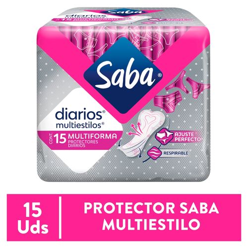 Protectores Diarios Saba Multiestilos Multiforma - 15Uds