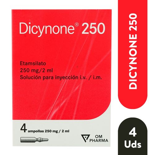 Dicynone 2 ml, Precio indicado por unidad