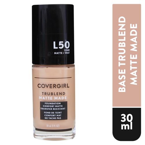 Base Covergirl  l-50 matte color beige claro - 30 ml