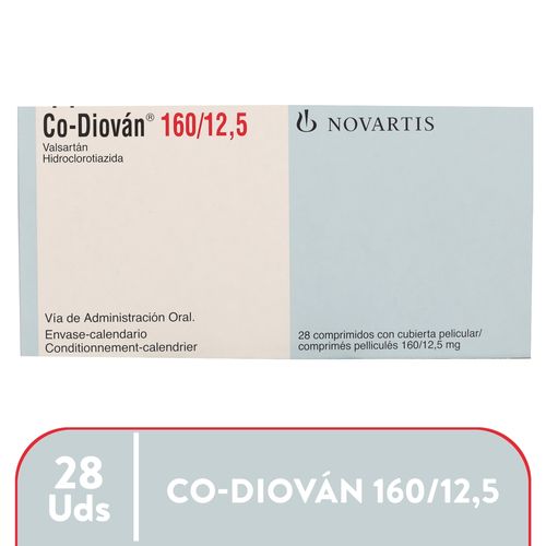 Codiovan 160 mg caja 28 comprimidos - Precio indicado por caja