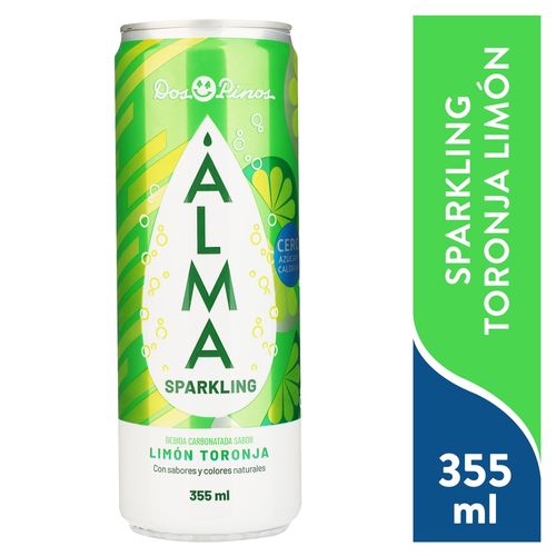 Bebida Carbonatada Dos Pinos Alma Sparkling Sabor Limón Toronja Lata - 355ml