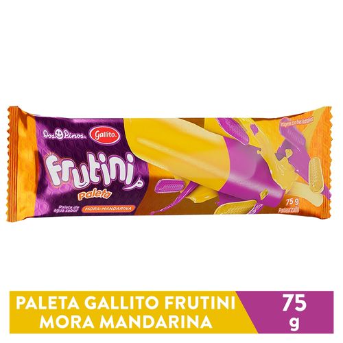 Paleta De Agua Dos Pinos Gallito Frutini Mora - Mandarina - 75g