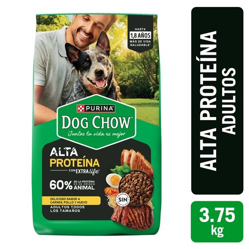 Alimento Purina Dog Chow Seco Adultos Alta Proteína 3.75 kg