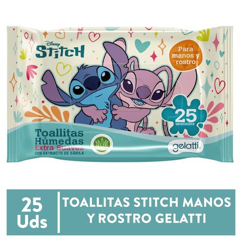 Toallitas Stitch Manos Y Rostro Gelatti