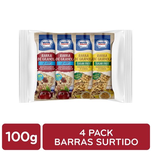 Barras de granola Nutrisnacks surtidas 4 Uds - 100 g