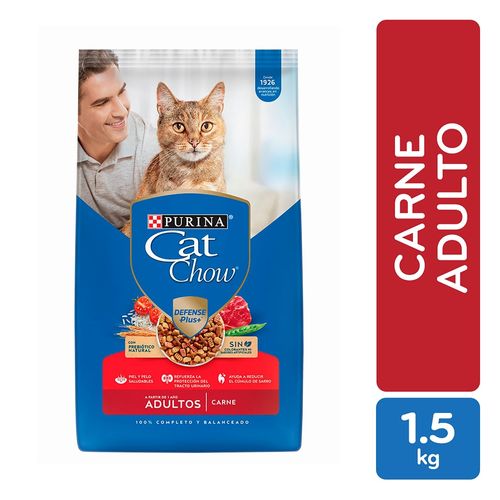 Alimento Gato Adulto Purina Cat Chow Defense Plus Carne - 1.5 kg
