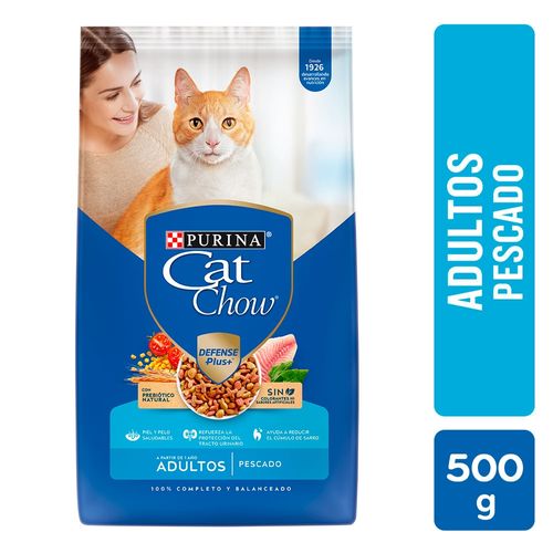 Alimento seco Purina cat chow para gato adulto sabor pescado -500 g