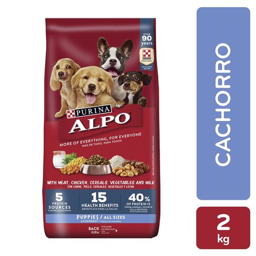 Alimento Para Perro Cachorro Purina Alpo Carnitas Leche y Cereal - 2 kg