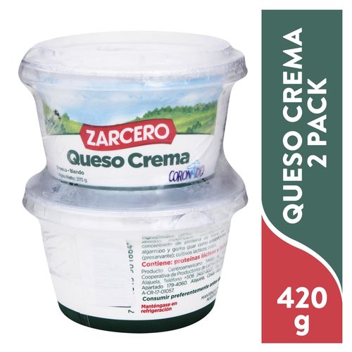 Queso Crema Coronado Zarcero 2 Pack - 420 g