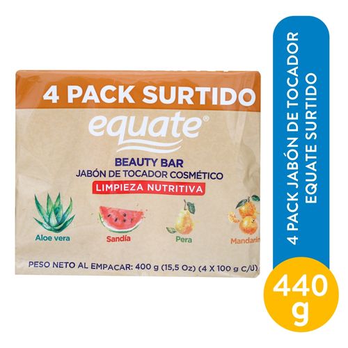 Jabón Equate De Tocador Surtido 4 Pack  - 440 g