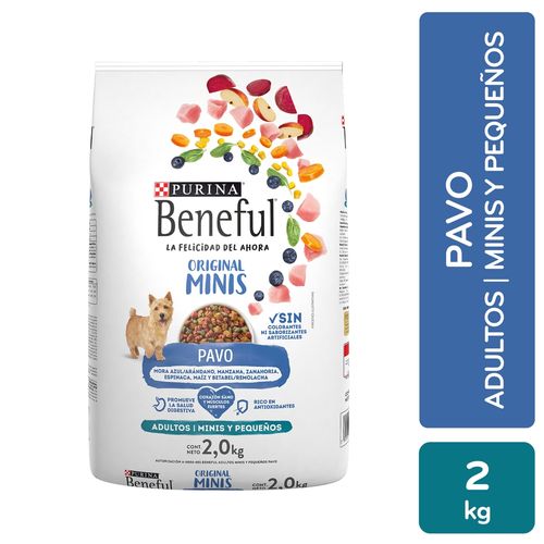 Alimento Beneful para perro adulto mini sabor pavo - 2000 g