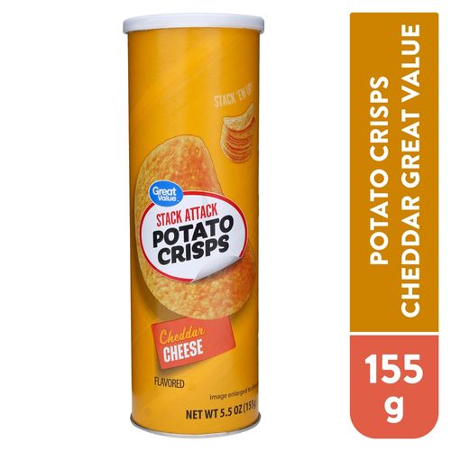 Tubo de papas Grat Value sabor queso chedar - 158 g