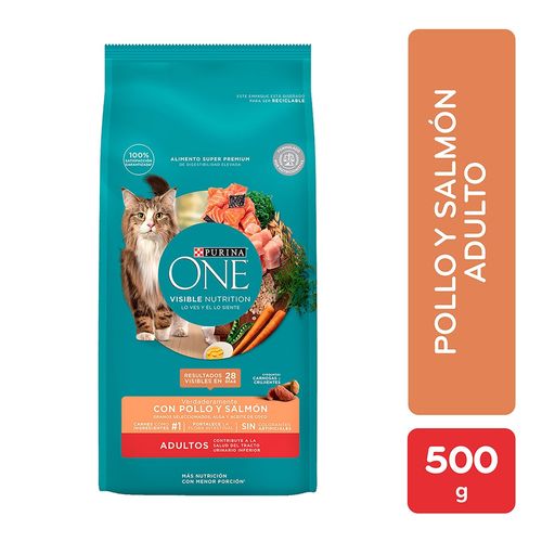 Alimento Para Gato Adulto Purina One Salmón - 500 g
