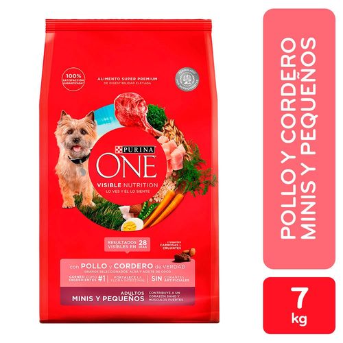 Alimento Perro Adulto Purina One Cordero Minis y Pequeños - 7 kg