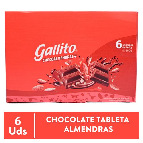 Chocolate Gallito almendras - 100 g