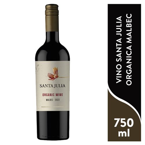 Vino tinto Santa Julia Organic Malbec -750 ml