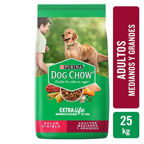 Alimento Perro Adulto Purina Dog Chow Extra Life Medianos y Grandes 25 kg