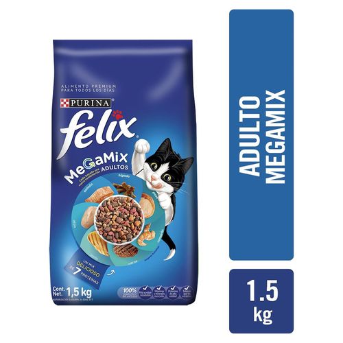 Alimento Gato Adulto Purina Felix Megamix - 1.5 kg