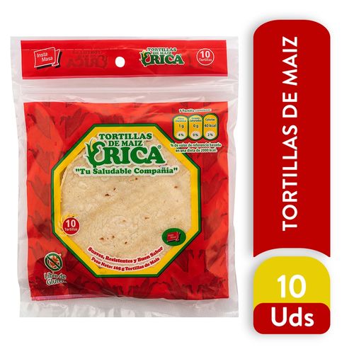 Tortillas Erica De Maíz 10 Uds - 165g