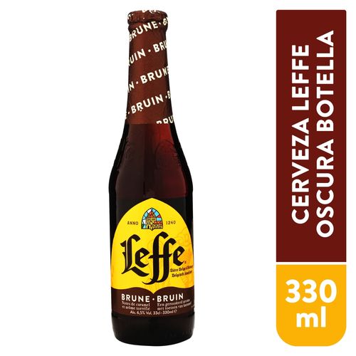 Cerveza Leffe oscura en botella - 330 ml