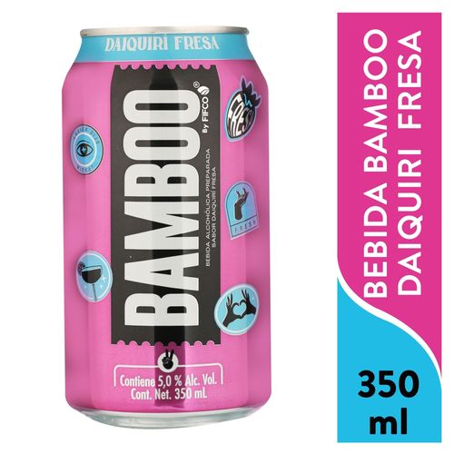 Bebida Alcohólica  Saborizada Bamboo Daiquiri Fresa lata 350ml
