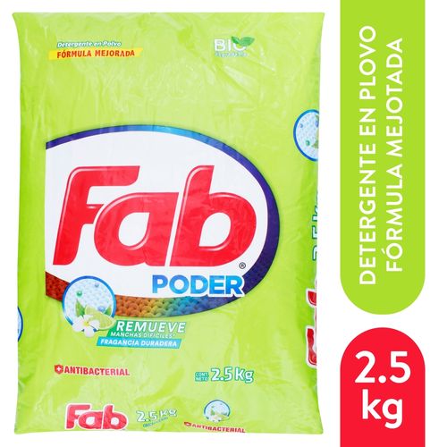 Detergente Fab3 Antibacterial Limón - 2.5 kg
