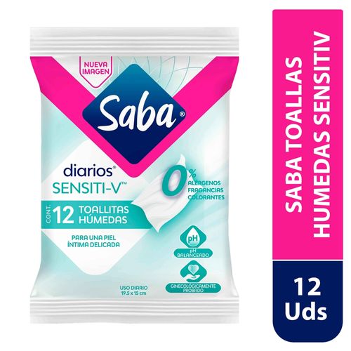 Toallitas húmedas Saba sensiti-v - 12 uds