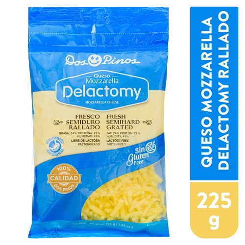 Queso mozarella Dos Pinos delactomy rallado - 225 g