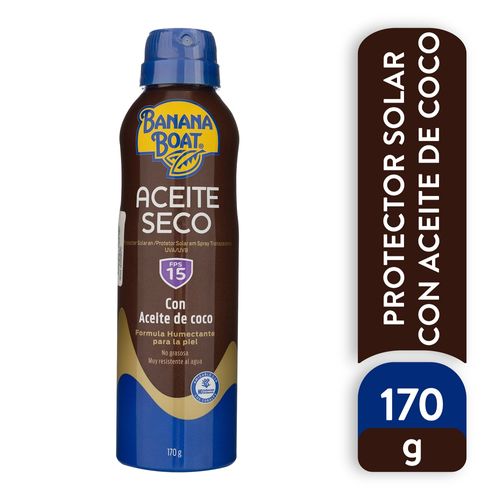 Protector solar Banana Boat aceite seco FPS 15 - 170 g