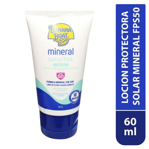 Protector solar facial Banana Boat mineral FPS 50 - 60 ml