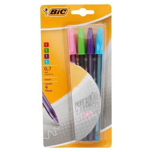 Boligrafo Bic Cristal Precion y Suavidad - 4 unidades
