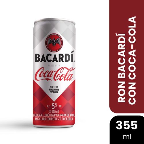 Bebida Preparada Ron Bacardi & Coca Cola Mixed - 355 ml