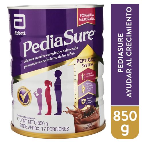Alimento en polvo Pediasure sabor chocolate -850 g