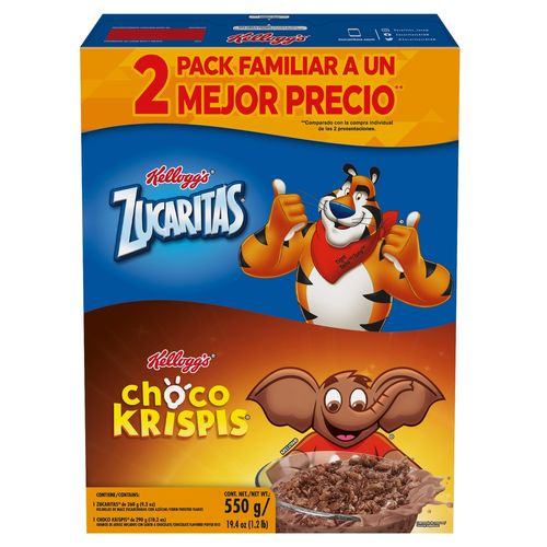 Cereal Kelloggs Zucaritas Choco Krispis 2 pack - 550 g