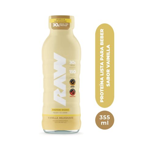 Proteina RAW de Vainilla Milshake 30g por porción RTD - 12 oz