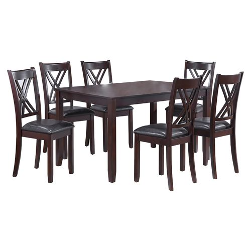 Juego comedor Home Trends color café oscuro - 7 Pzas
