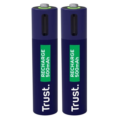 Pila Trust AAA Recargable Usb C azul