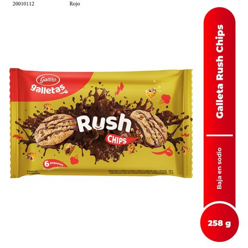 Galleta Gallito Rush Chips -258 g