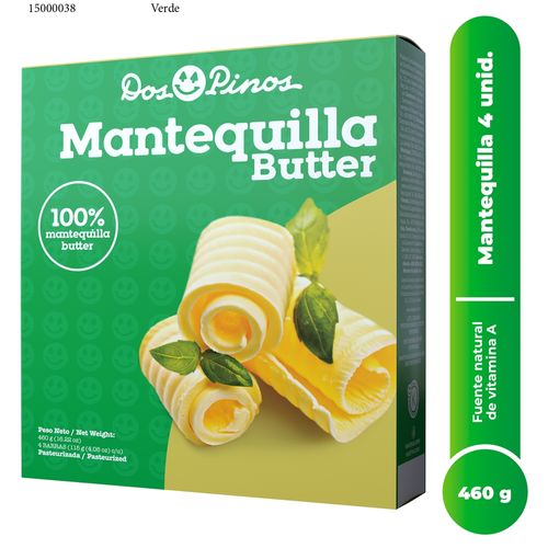 Caja De Mantequilla Dos Pinos Con Sal - 460 g