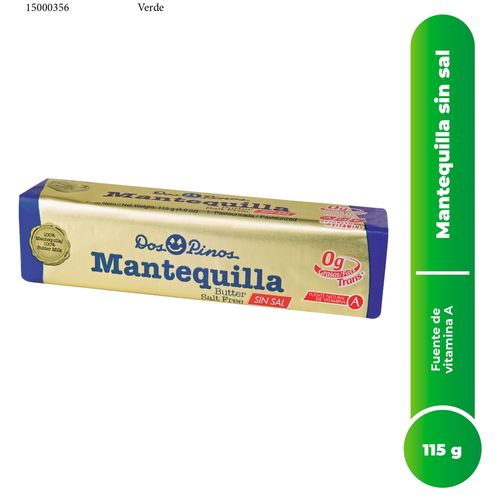 Mantequilla Dos Pinos  Barra Sin Sal - 115 g