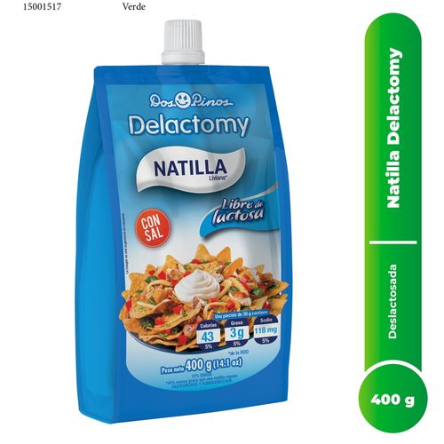 Natilla Dos Pinos Delactomy Liviana Libre De Lactosa, Con Sal Doypack - 400g