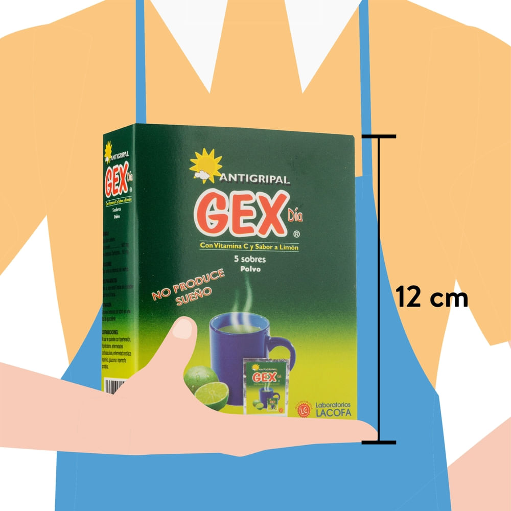 Comprar Gex Día, Antigripal, con Vitamina C, 5 sobres -50 gr