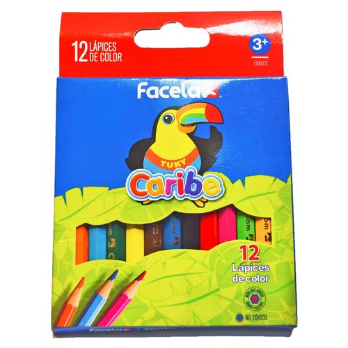 Crayones Caribe Cortos 12 Unidades