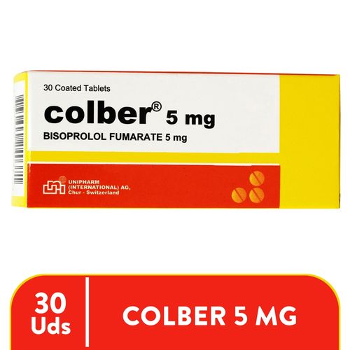 Colber 5 mg caja 30 tabletas - Precio indicado por tableta