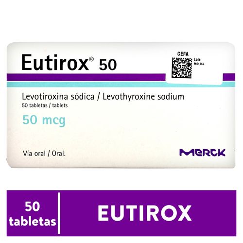Eutirox 50 Mcg X50 Tabletas