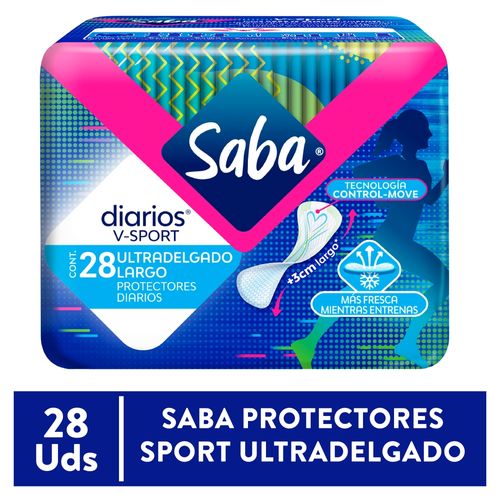 Protectores Diarios Saba V-Sport Ultradelgado Largo - 28Uds