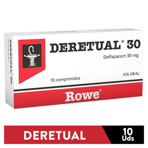 Deretual 30 mg caja 10 comprimidos - Precio indicado por comprimido