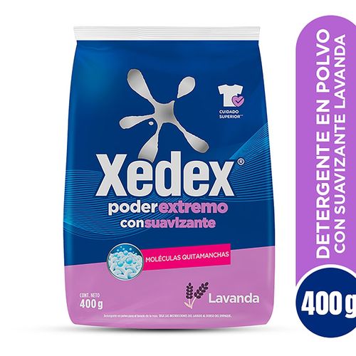 Detergente en polvo Xedex Poder Extremo Lavanda - 400 g