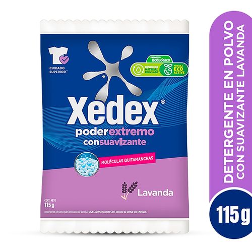 Detergente en polvo Xedex Poder Extremo Lavanda - 115g